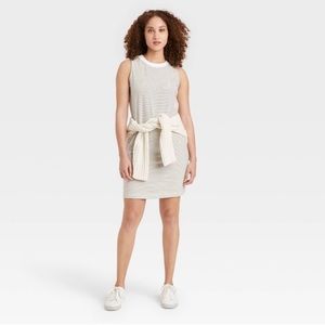 Muscle Tank Dress- striped dress